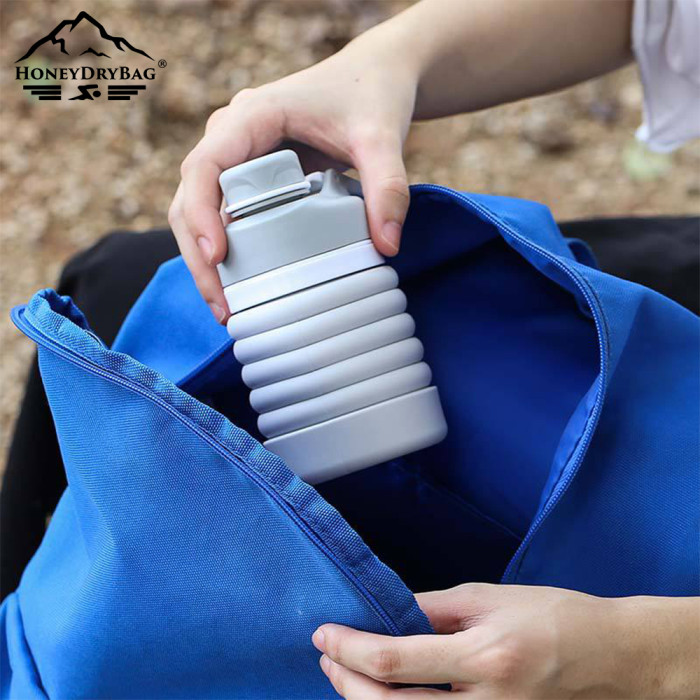Eco Friendly Collapsible Water Bottle 600ml BPA Free Silicone Folding Cup For Outdoor Sports Travel