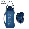 Leakproof Sport Folding Bottle Silicone Collapsible Water Bottle In Pink Black Blue