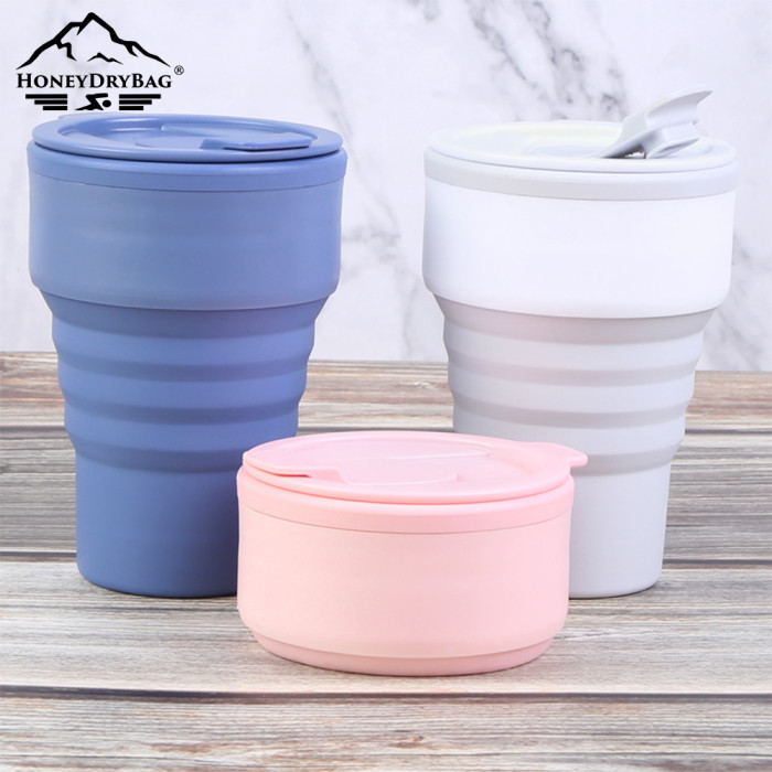 Large Capacity Collapsible Silicone Water Bottle Foldable Sports Kettle For Camping Hiking