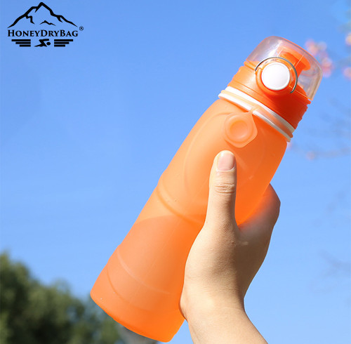 Eco Friendly Collapsible Water Bottle Silicone Folding Cup For Outdoor Sports Travel