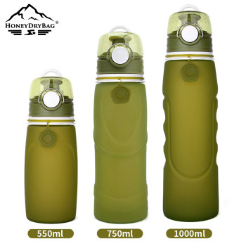 Eco Friendly Collapsible Water Bottle Silicone Folding Cup For Outdoor Sports Travel