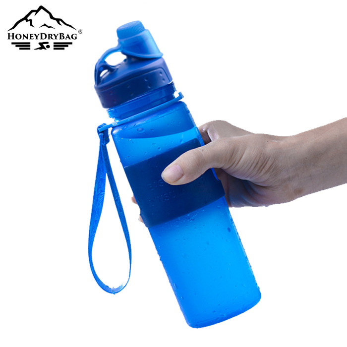 New Arrival Hiking Drink Portable Foldable Gym Sports Squeeze Camping Silicone Bottle