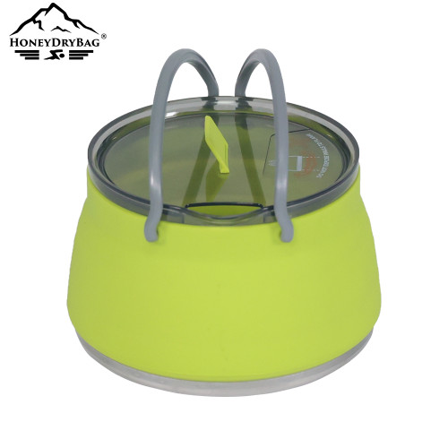 New environmentally friendly silicone kettle Folding Design Reusable Travel for Outdoor Activities