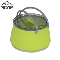 New environmentally friendly silicone kettle Folding Design Reusable Travel for Outdoor Activities