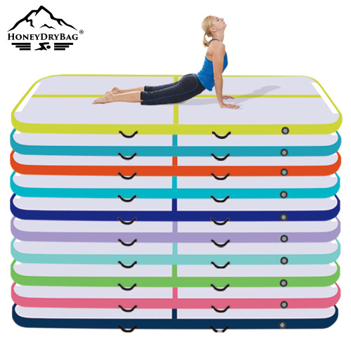 Extra Thick Inflatable Gymnastics Mat Portable for Yoga, and Home Training