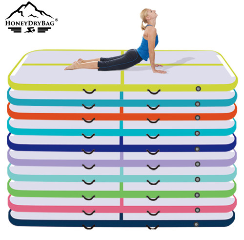Extra Thick Inflatable Gymnastics Mat Portable for Yoga, and Home Training