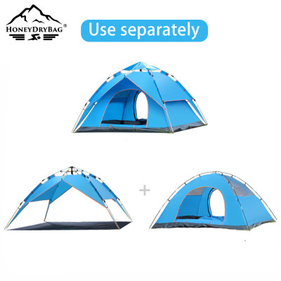 Ultralight Backpacking Tent for Solo Hikers with Full Coverage Rainproof Canopy for Hiking