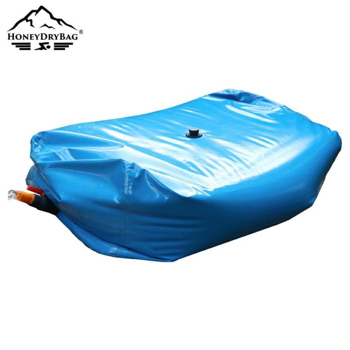 PVC Collapsible Water Bladder Storage System for Multiple Applications Including Irrigation and Portable Drinking Water