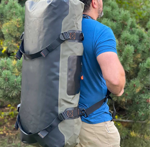 Low MOQ 40L 500D PVC Custom Lightweight Foldable Travel Backpack Bag Outdoor Sports Waterproof Backpack