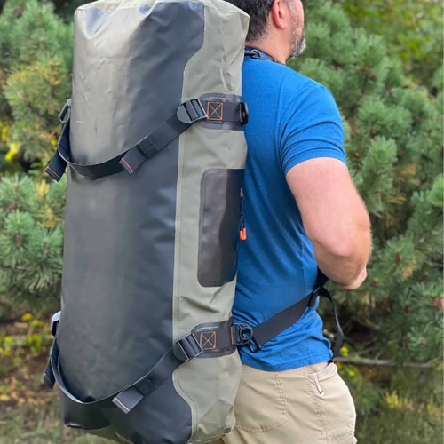 Low MOQ 40L 500D PVC Custom Lightweight Foldable Travel Backpack Bag Outdoor Sports Waterproof Backpack