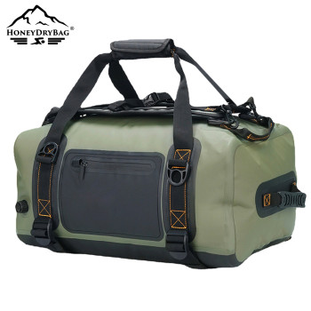 Low MOQ 40L 500D PVC Custom Lightweight Foldable Travel Backpack Bag Outdoor Sports Waterproof Backpack