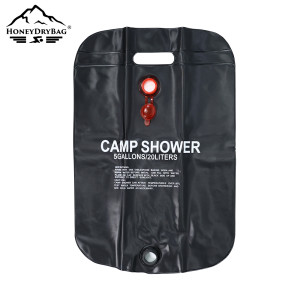 Wholesale 20L Outdoor Camping Shower Bag PVC Material with Adjustable Water Flow On-Off Shower Head