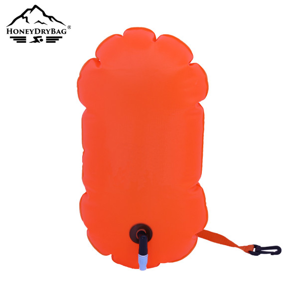 Rounded Rectangle PVC Swim Buoy Portable Flotation & Dry Storage for Open Water Swimming