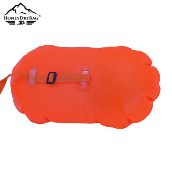 Rounded Rectangle PVC Swim Buoy Portable Flotation & Dry Storage for Open Water Swimming