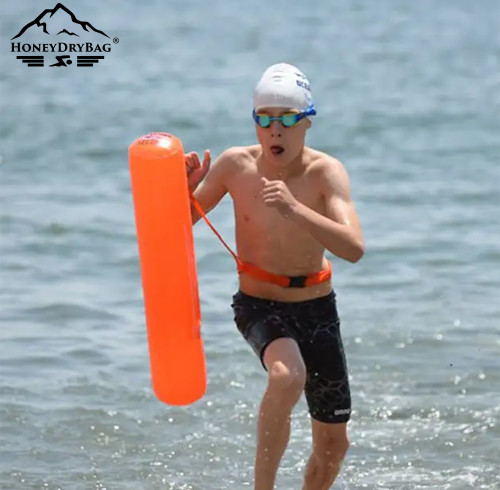 Professional Grade Swim Safety Buoy 190T Nylon PVC Material For Open Water Training