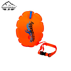 OEM Customizable Safety Swim Buoy, Waterproof TPU Floating Dry Bag, Easy-Inflate Tow Float for Adult Swim Training