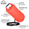 Swim Buoy for Open Water Swimming - Adjustable Waist Strap, Lightweight PVC Float for Safety & Toweling in Ocean, Lakes