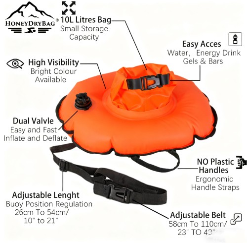 Swimming Safety Airbag | High-Visibility Inflatable Buoy, Safeguarding Open-Water Swimming and Triathlon Activities