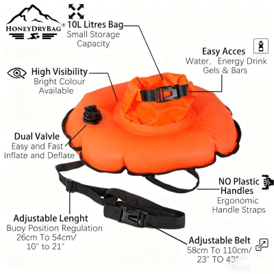 Swimming Safety Airbag | High-Visibility Inflatable Buoy, Safeguarding Open-Water Swimming and Triathlon Activities