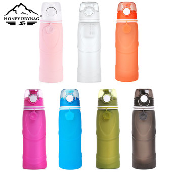 Factory-direct foldable silicone water bottle Food-grade BPA-free material, portable and eco-friendly