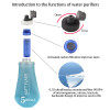 Filtration TPU Water Bottle - Leak-Proof & Portable TPU Kettle for Running, Travel | 250ml, 350ml, 500ml in Blue & Gray