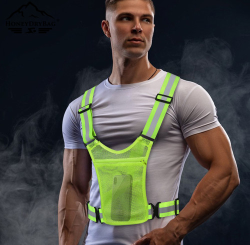 360-Degree Active Protection: LED Smart Reflective Vest, Night Safety Gear for Cycling/Running/Outdoor Sports