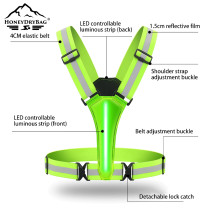 Customizable LED Safety Vest with USB Charging | Wholesale High-Vis Reflective Vest, Multiple Lighting Modes