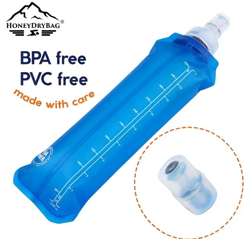 250ml & 500ml Collapsible Hydration Bladder Pack, Tactical Water Bag with Flash Task Pocket for Running, Hiking, OEM |ODM