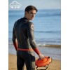 Compact 10L Inflatable Swim Buoy High Visibility Orange with Waist Strap for Safe Open Water Swimming Practice