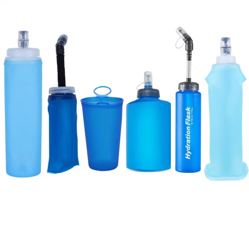 TPU Running Soft Flask 250ml 500ml 750ml | BPA Free Reusable Water Bottle | Custom Logo Portable Sports Water Bottle for Hiking Cycling