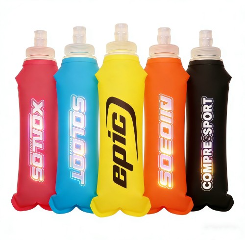 OEM/ODM Customizable 250ml 350ml 500ml TPU Foldable Running Water Bottle - Collapsible Soft Flask for Outdoor Sports