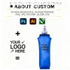 BPA Free TPU Collapsible Water Bottle Soft Flask for Running Hiking Camping