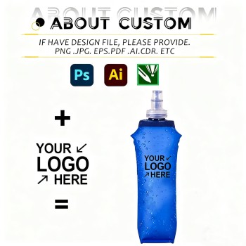 BPA Free TPU Collapsible Water Bottle Soft Flask for Running Hiking Camping
