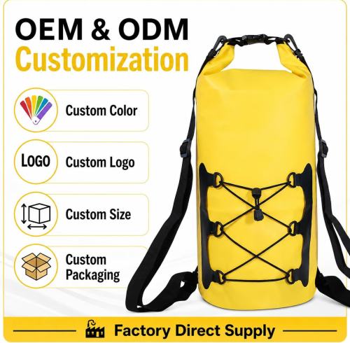 Custom Waterproof Dry Bag 5L-60L for Swimming Kayaking HoneyDryBag