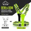 USB Rechargeable LED Reflective Running Vest Custom Logo For Marathon Trail Triathlon