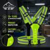 USB Rechargeable LED Reflective Running Vest Custom Logo For Marathon Trail Triathlon