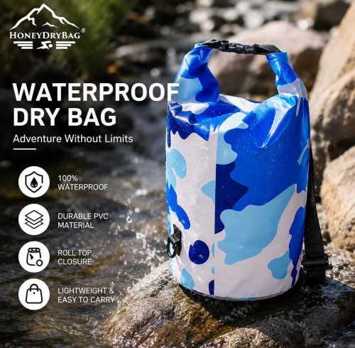 Custom Logo 2L-60L PVC Waterproof Dry Backpack Bag For Boating Camping
