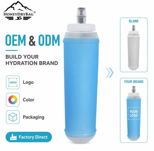Running Soft Flask 250/500/750ml | BPA Free TPU Water Bottle for Hiking