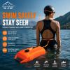 High Visibility Open Water Swim Buoy 28L, Tow Float with Dry Bag