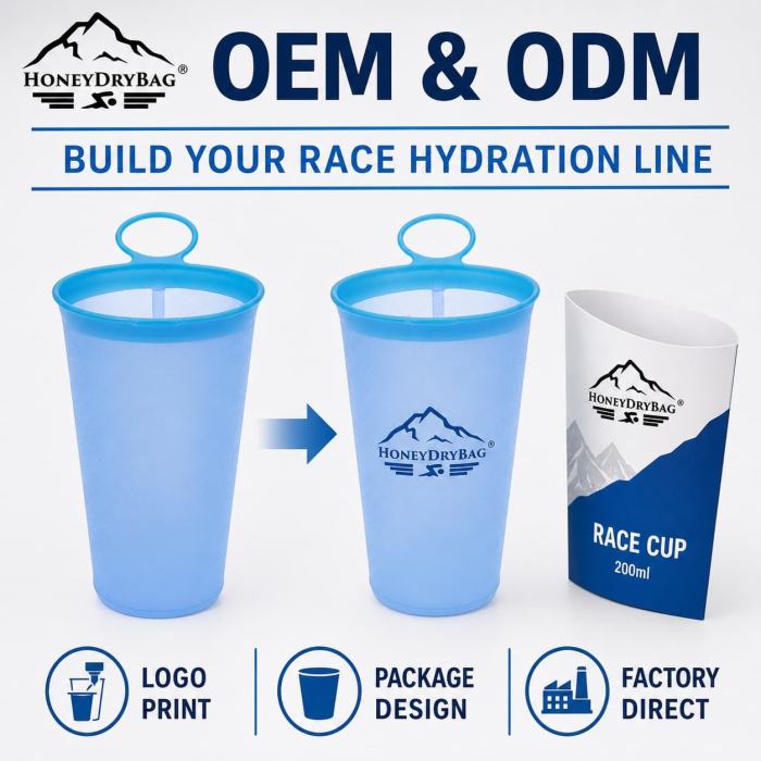 BPA Free TPU Collapsible Soft Water Cup for Running Hiking Camping