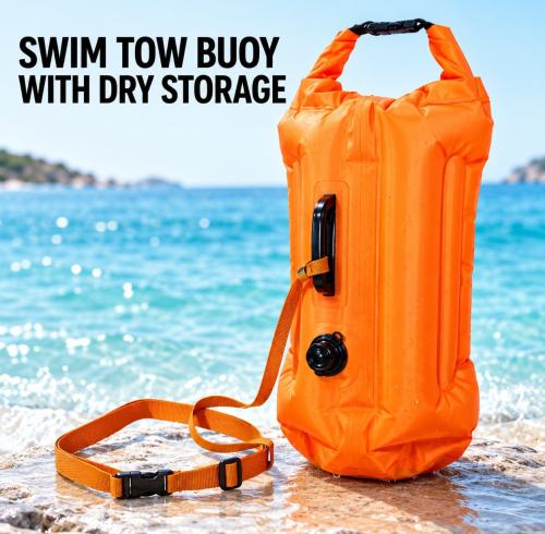 High-Visibility Competition-Grade Swimming Safety Buoy Essential for Outdoor Swimming and Triathlons