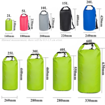 OEM/ODM Ultra-Light Waterproof Bags 10L 15L 20L 30L Customised Logo PVC Waterproof Roll-Top Dry Bag