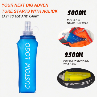 Factory wholesale Collapsible Tactical 250ml & 500ml Hydration Water Bladder Flash Task Bag Outdoor Accessory For Running