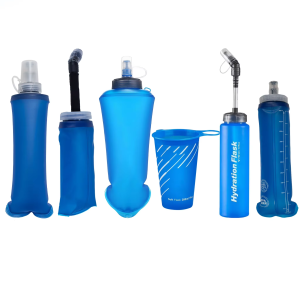 Factory wholesale tpu Water Bottle  250ml 500ml 600ml Bpa Free Reusable Portable  Custom Logo running soft flask