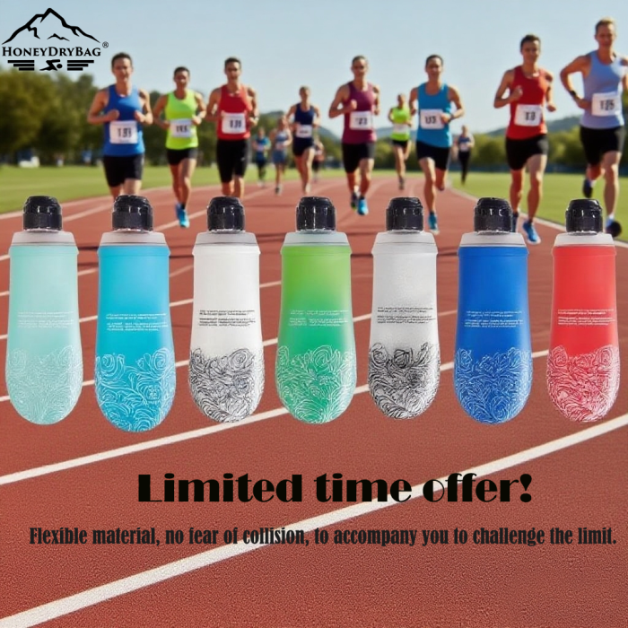 150ml 250ml 500ml BPA-Free TPU Hydration Sport Water Bottle Collapsible and Foldable Soft Flask