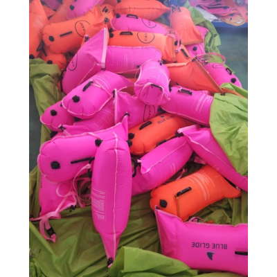 Custom Logo TPU Swim Tow Float, 20L Dry Bag & Safety Buoy, High-Visibility Swim Buoy