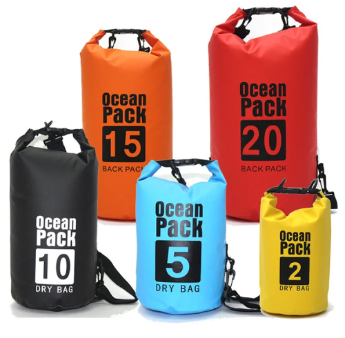 Wholesale PVC Dry Bags 2L 5L 10L 20L 30L Waterproof Sports Bag for Camping, Swimming, Boating