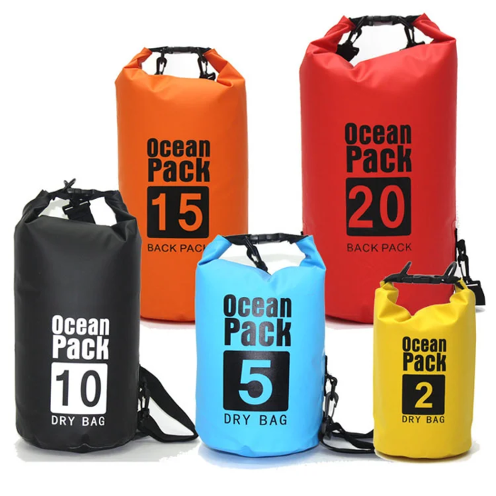 Wholesale PVC Dry Bags 2L 5L 10L 20L 30L Waterproof Sports Bag for Camping, Swimming, Boating