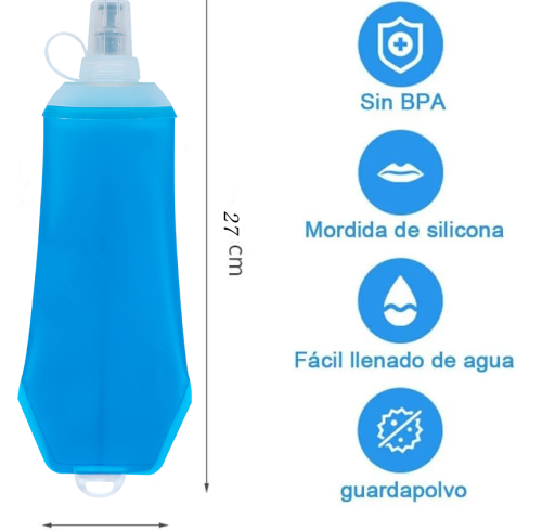 250ml/500ml/750ml Collapsible Water Bottle | Soft Flask for Running & Hiking