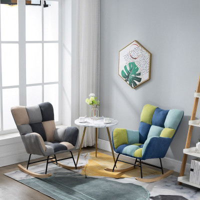 recline virginia house fabric cushion rocking chair-Yuxun